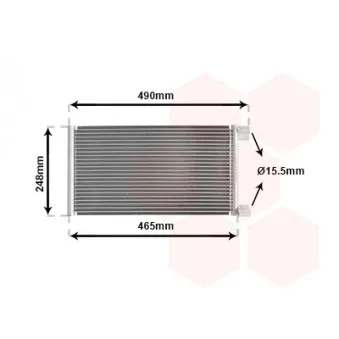 Condenseur, climatisation VAN WEZEL 17005223