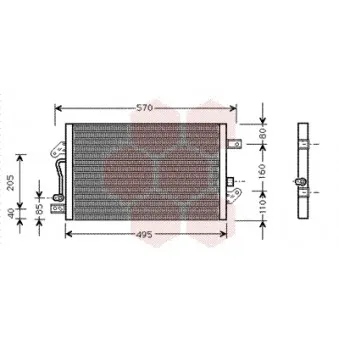 Condenseur, climatisation VAN WEZEL 17005241