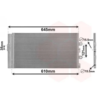 Condenseur, climatisation VAN WEZEL OEM 51763472