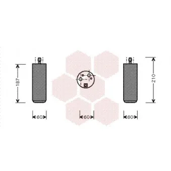 Filtre déshydratant, climatisation VAN WEZEL OEM 46745058