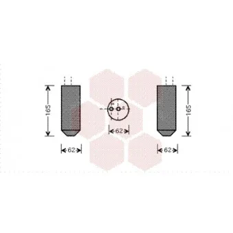 Filtre déshydratant, climatisation VAN WEZEL OEM 46804655