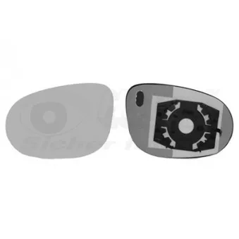 Verre de rétroviseur, rétroviseur extérieur VAN WEZEL 1779831