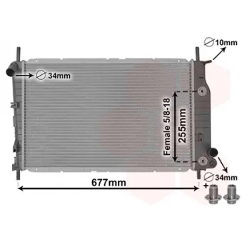 VAN WEZEL 18002197 - Radiateur, refroidissement du moteur