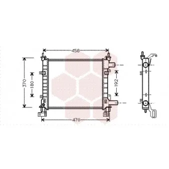 Radiateur, refroidissement du moteur VAN WEZEL OEM 1025533