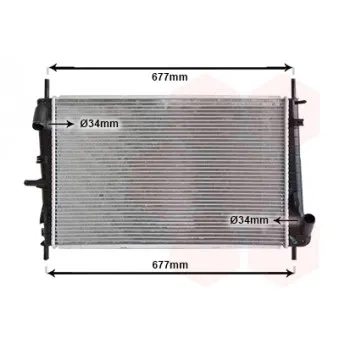 Radiateur, refroidissement du moteur VAN WEZEL 18002338 pour FORD MONDEO 2.0 16V TDDi / TDCi - 115cv