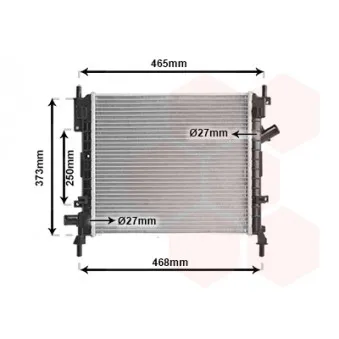 Radiateur, refroidissement du moteur VAN WEZEL OEM 1221061