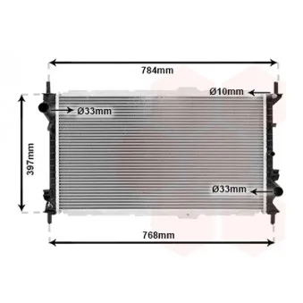 Radiateur, refroidissement du moteur VAN WEZEL OEM 4367089
