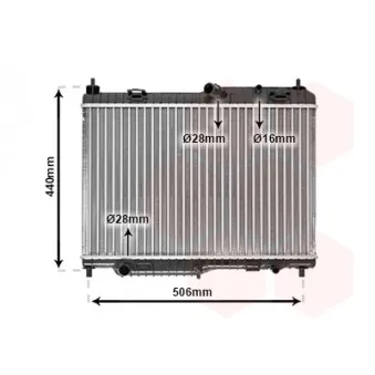 Radiateur, refroidissement du moteur VAN WEZEL 18002442 pour FORD FIESTA 1.6 TDCi - 90cv