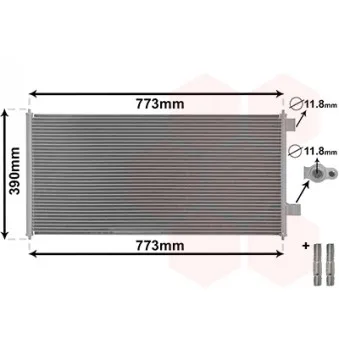 Condenseur, climatisation VAN WEZEL OEM 4367057