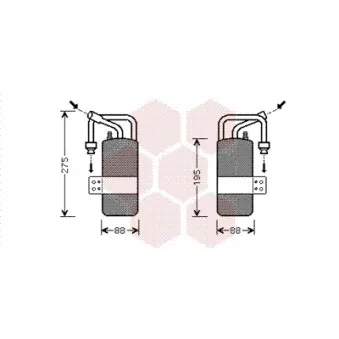 Filtre déshydratant, climatisation VAN WEZEL OEM 5s6h19e647ac