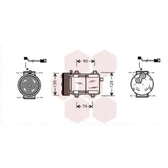 Compresseur, climatisation VAN WEZEL OEM 96BW19D629DA