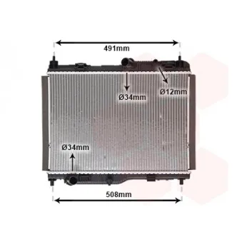 Radiateur, refroidissement du moteur VAN WEZEL 18012722 pour FORD FIESTA 1.0 EcoBoost - 125cv