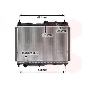Radiateur, refroidissement du moteur VAN WEZEL 18012723 pour FORD FIESTA 1.0 EcoBoost - 95cv