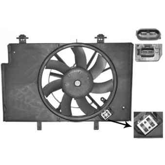 Ventilateur, refroidissement du moteur VAN WEZEL 1807749 pour FORD FIESTA 1.25 - 82cv