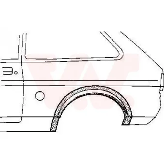 VAN WEZEL 1833146 - Panneau latéral arrière droit