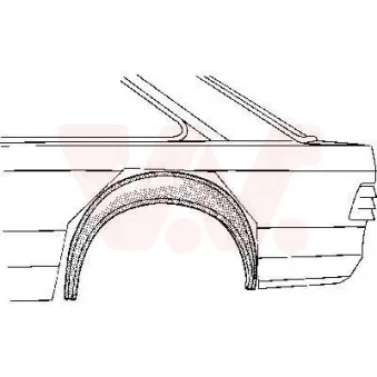 Passage de roue arrière droit VAN WEZEL 1844346