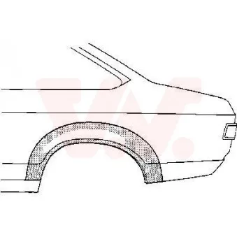 Panneau latéral arrière gauche VAN WEZEL 1851.45