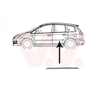VAN WEZEL 1863425 - Baguette et bande protectrice, porte arrière gauche