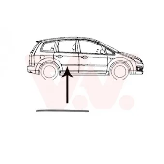 VAN WEZEL 1863426 - Baguette et bande protectrice, porte arrière droit