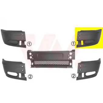 VAN WEZEL 1898563 - Pare-chocs avant gauche