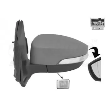 Rétroviseur extérieur VAN WEZEL OEM 1890171 Rétroviseur extérieur VAN WEZEL OEM 1890171