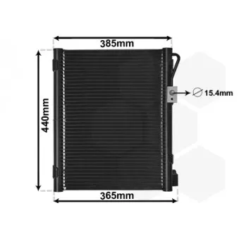 Condenseur, climatisation VAN WEZEL 20015701