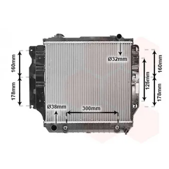 Radiateur, refroidissement du moteur VAN WEZEL 21002023
