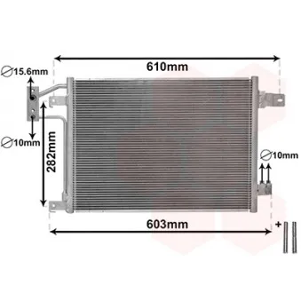Condenseur, climatisation VAN WEZEL OEM 55056726AA