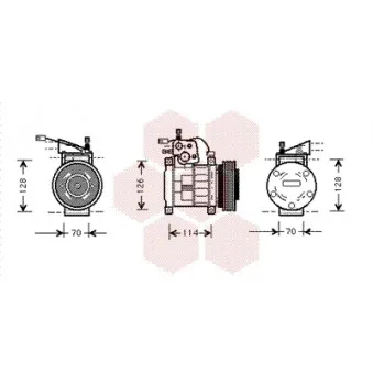 VAN WEZEL 2100K034 - Compresseur, climatisation