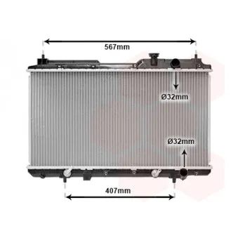 Radiateur, refroidissement du moteur VAN WEZEL OEM 19010P3F902