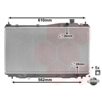 Radiateur, refroidissement du moteur VAN WEZEL OEM 19010pmma01