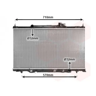 Radiateur, refroidissement du moteur VAN WEZEL OEM 19010PNLG51