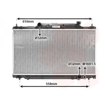 VAN WEZEL 25002164 - Radiateur, refroidissement du moteur