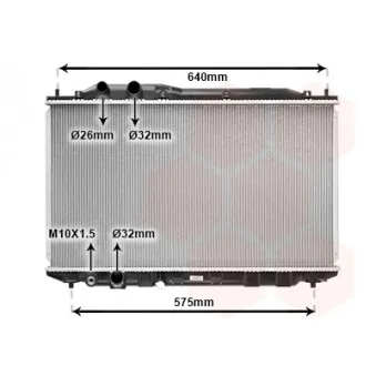Radiateur, refroidissement du moteur VAN WEZEL OEM 19010RNAA01