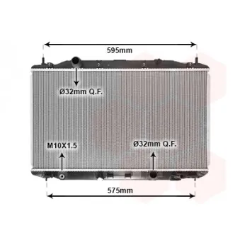 Radiateur, refroidissement du moteur VAN WEZEL 25002190