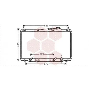 Radiateur, refroidissement du moteur VAN WEZEL 25002205