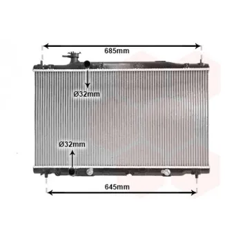 Radiateur, refroidissement du moteur VAN WEZEL 25002226