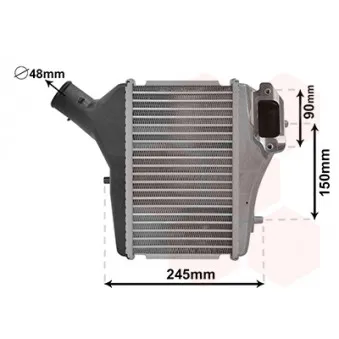 Intercooler, échangeur VAN WEZEL 25004286