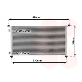 VAN WEZEL 25005210 - Condenseur, climatisation