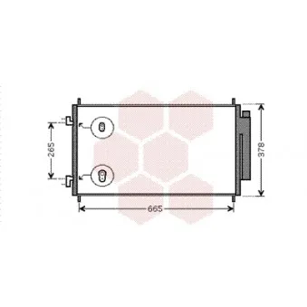 Condenseur, climatisation VAN WEZEL 25005214