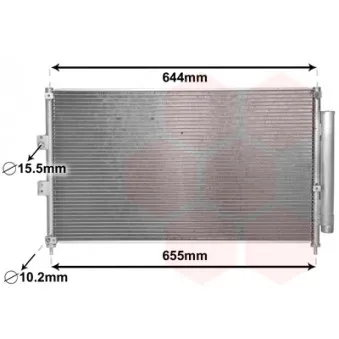 Condenseur, climatisation VAN WEZEL OEM 80110SNAA02