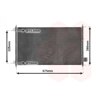 Condenseur, climatisation VAN WEZEL OEM 80110SED941