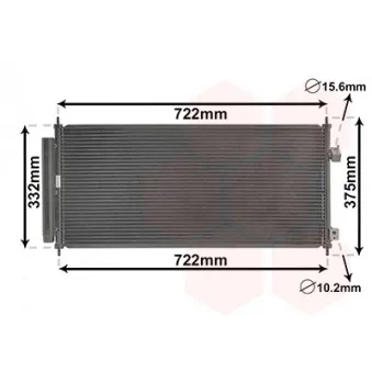 Condenseur, climatisation VAN WEZEL OEM 80110TF0G01