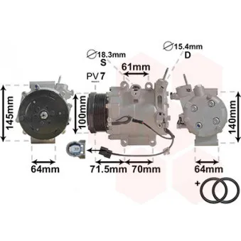 Compresseur, climatisation VAN WEZEL OEM 38810RSRE01