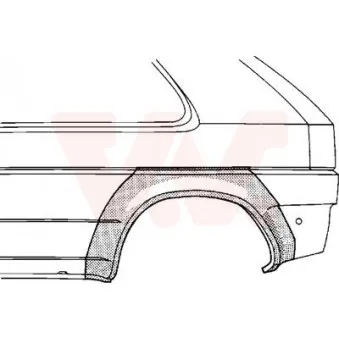 Panneau latéral arrière gauche VAN WEZEL 2523145