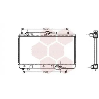 Radiateur, refroidissement du moteur VAN WEZEL OEM B63F15200D
