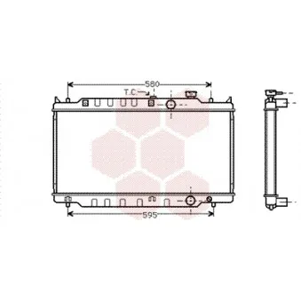 Radiateur, refroidissement du moteur VAN WEZEL 27002117