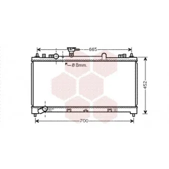 Radiateur, refroidissement du moteur VAN WEZEL 27002218