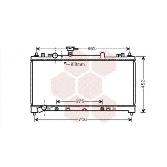 Radiateur, refroidissement du moteur VAN WEZEL 27002220