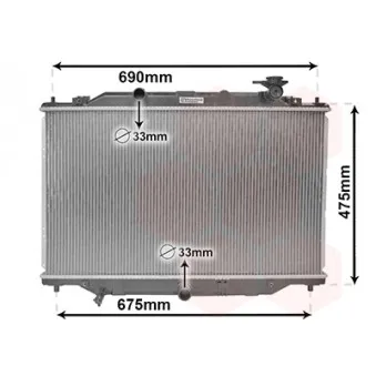 Radiateur, refroidissement du moteur VAN WEZEL 27002270